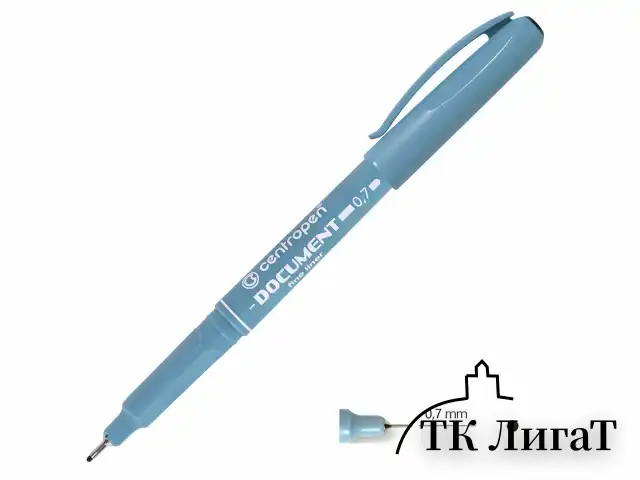 Ручка капиллярная (линер) ЧЕРНАЯ CENTROPEN "Document", трехгранная, линия письма 0,7 мм, 2631/0,7, 2 2631 0104