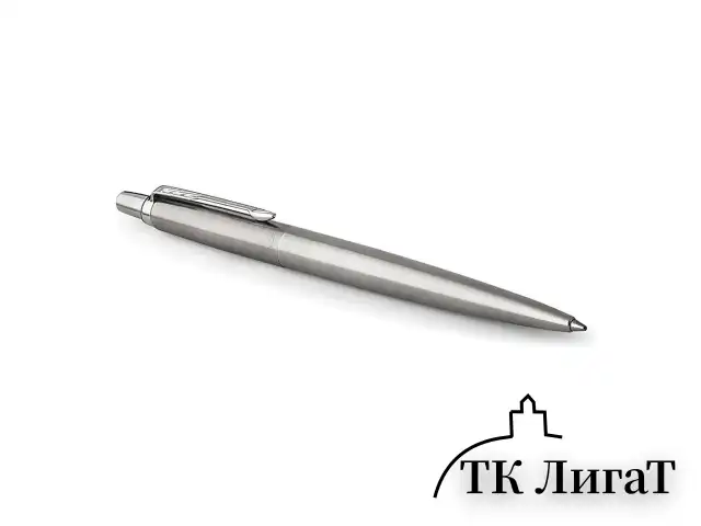 Ручка шариковая PARKER "Jotter Core Stainless Steel CT", корпус серебристый, детали хром, синяя, 1953170