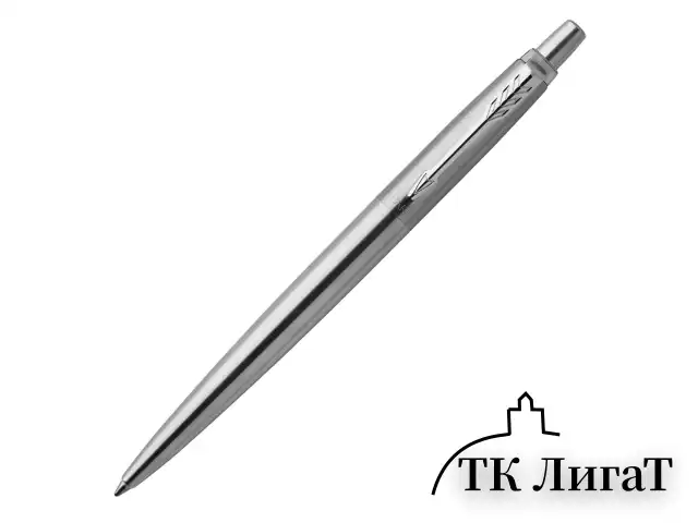 Ручка шариковая PARKER "Jotter Core Stainless Steel CT", корпус серебристый, детали хром, синяя, 1953170