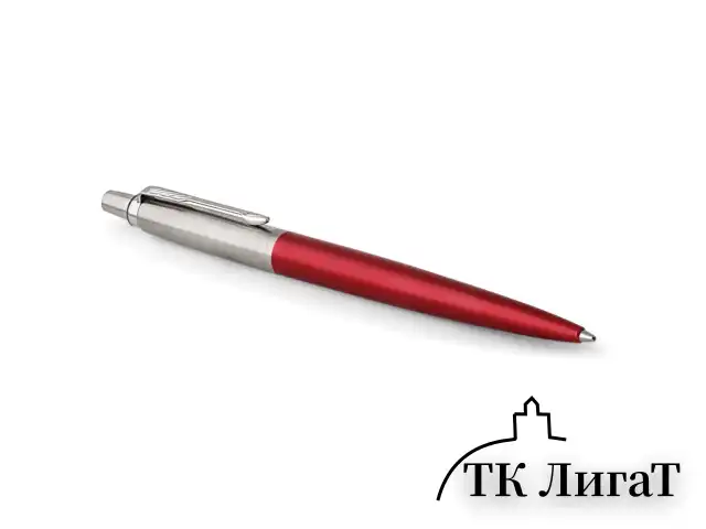 Ручка шариковая PARKER "Jotter Core Kensington Red CT", корпус красный, детали хром, синяя, 1953187