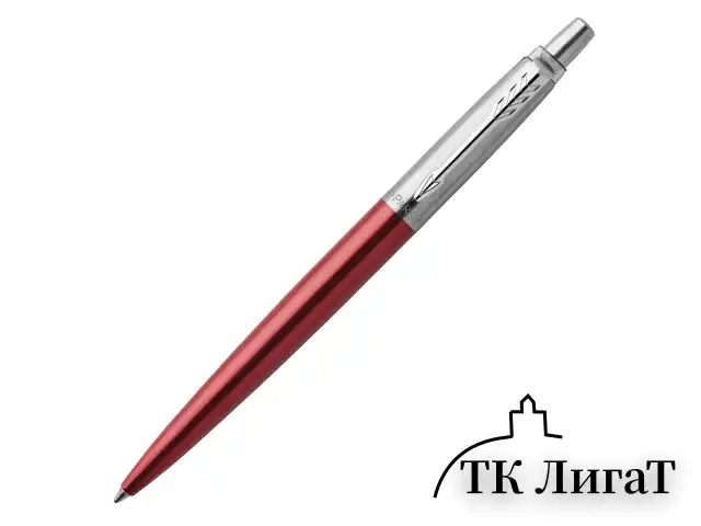Ручка шариковая PARKER "Jotter Core Kensington Red CT", корпус красный, детали хром, синяя, 1953187