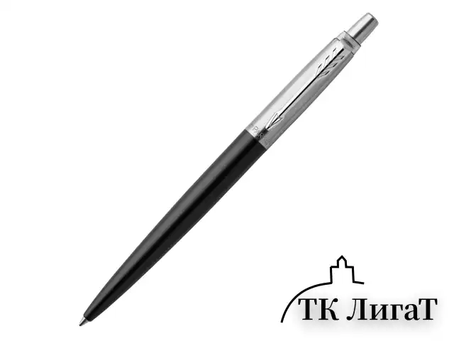 Ручка шариковая PARKER "Jotter Core Bond Street Black CT", корпус черный, детали хром, синяя, 1953184