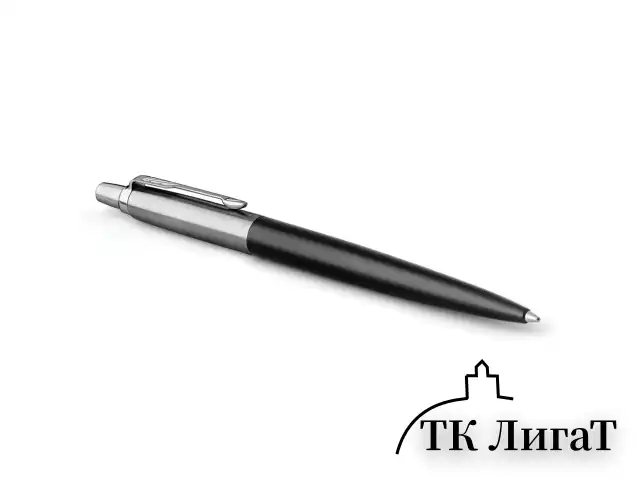 Ручка шариковая PARKER "Jotter Core Bond Street Black CT", корпус черный, детали хром, синяя, 1953184