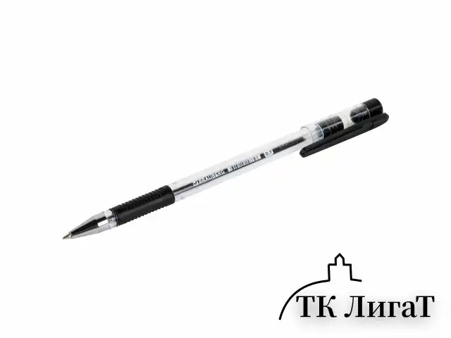 Ручка шариковая с грипом BRAUBERG "X-Writer", ЧЕРНАЯ, узел 0,7 мм, линия письма 0,35 мм, 142404