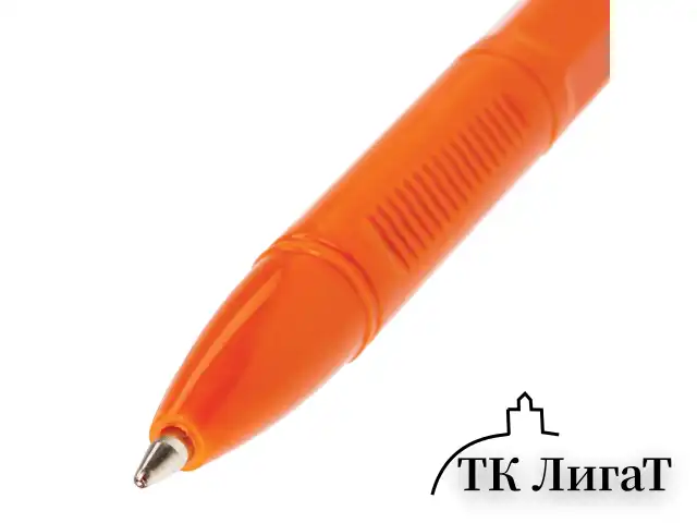 Ручка шариковая BRAUBERG "X-333 Orange", СИНЯЯ, корпус оранжевый, узел 0,7 мм, линия письма 0,35 мм, 142409