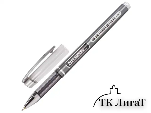 Ручка шариковая масляная BRAUBERG "Choice", СИНЯЯ, корпус с печатью, узел 0,7 мм, линия письма 0,35 мм, 142413