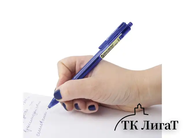 Ручка шариковая масляная автоматическая BRAUBERG "Tone", СИНЯЯ, корпус тонированный, узел 0,7 мм, линия письма 0,35 мм, 142414
