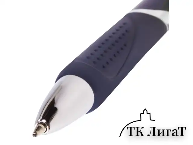 Ручка шариковая автоматическая с грипом BRAUBERG "Delta", СИНЯЯ, узел 0,7 мм, линия письма 0,35 мм, 142417