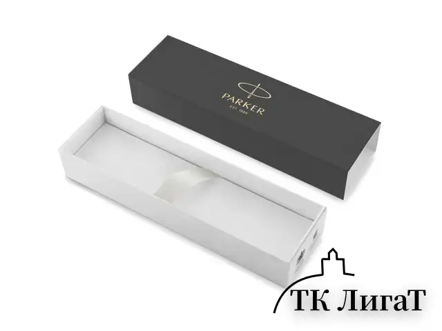 Ручка шариковая PARKER "IM Core Black Lacquer CT", черный глянцевый лак, детали хром, синяя, 1931665