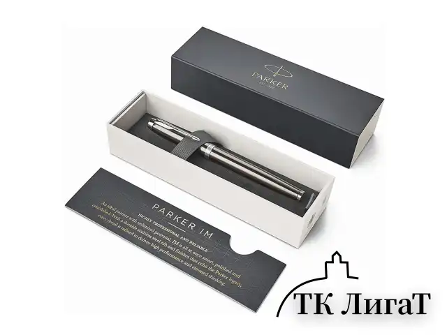 Ручка перьевая PARKER "IM Core Dark Espresso CT", корпус кофейный лак, хромированные детали, синяя, 1931650