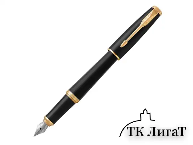 Ручка перьевая PARKER "Urban Core Muted Black GT", черный матовый лак, позолота, синяя, 1931593