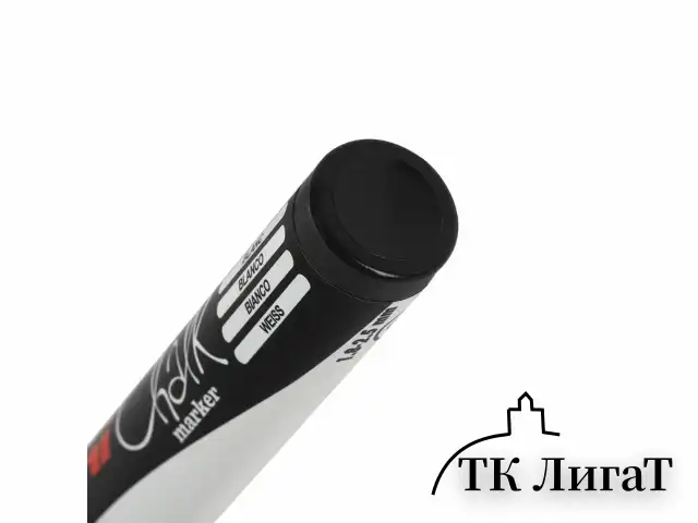 Маркер меловой UNI "Chalk", 1,8-2,5 мм, БЕЛЫЙ, влагостираемый, для гладких поверхностей, PWE-5M WHITE