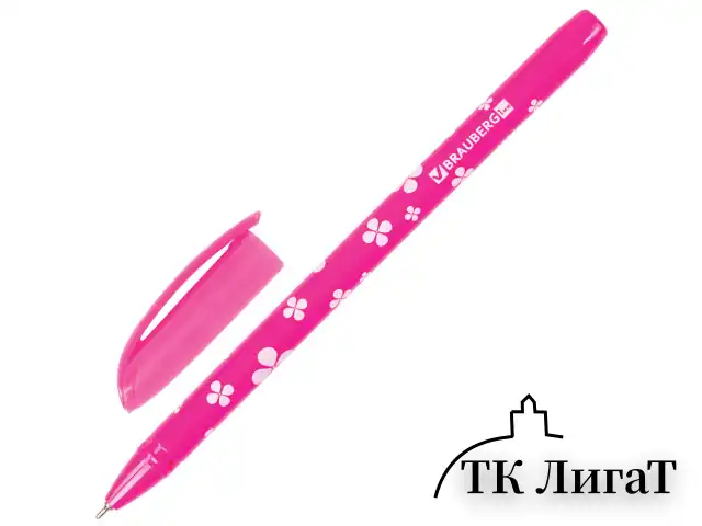 Ручка шариковая масляная BRAUBERG "FRUITY SF", СИНЯЯ, с узором, узел 1 мм, линия письма 0,5 мм, 142653