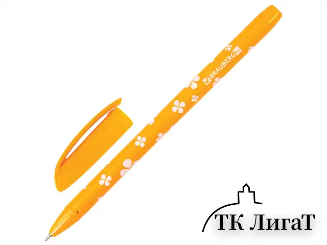 Ручка шариковая масляная BRAUBERG "FRUITY SF", СИНЯЯ, с узором, узел 1 мм, линия письма 0,5 мм, 142653