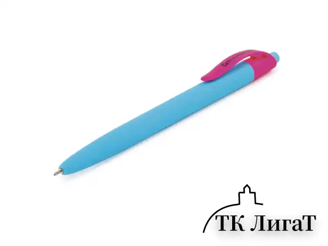 Ручка шариковая масляная автоматическая BRAUBERG "FRUITY RX", СИНЯЯ, soft-touch, узел 0,7 мм, линия письма 0,35 мм, 142656