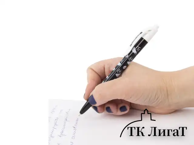 Ручка шариковая масляная автоматическая BRAUBERG BLACK&WHITE "Coffee", СИНЯЯ, узел 0,7 мм, линия письма 0,35 мм, 142659
