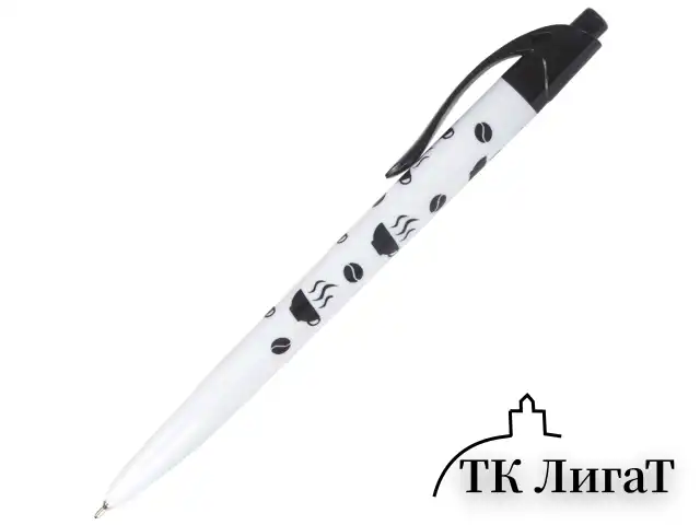 Ручка шариковая масляная автоматическая BRAUBERG BLACK&WHITE "Coffee", СИНЯЯ, узел 0,7 мм, линия письма 0,35 мм, 142659