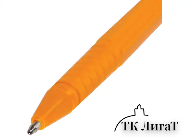 Ручка шариковая STAFF "EVERYDAY BP-247 Orange", СИНЯЯ, шестигранная, корпус оранжевый, линия письма 0,5 мм, 142661