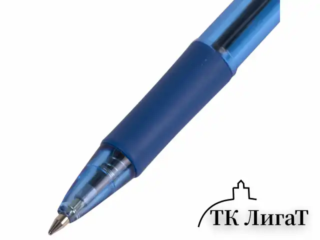Ручка шариковая масляная автоматическая с грипом PENTEL (Япония) "Fine Line", СИНЯЯ, линия письма 0,27 мм, BK417-CN