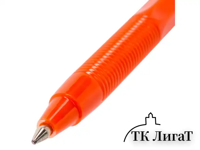Ручка шариковая масляная STAFF "Basic OBP-679", СИНЯЯ, корпус оранжевый, узел 1 мм, линия письма 0,7 мм, 142679