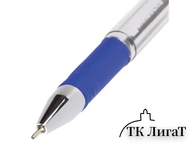 Ручка шариковая масляная с грипом BRAUBERG "Time2rite", СИНЯЯ, узел 0,7 мм, линия письма 0,35 мм, 142683