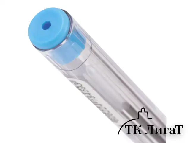 Ручка шариковая масляная BRAUBERG "Ice", СИНЯЯ, корпус прозрачный, узел 0,6 мм, линия письма 0,3 мм, 142686