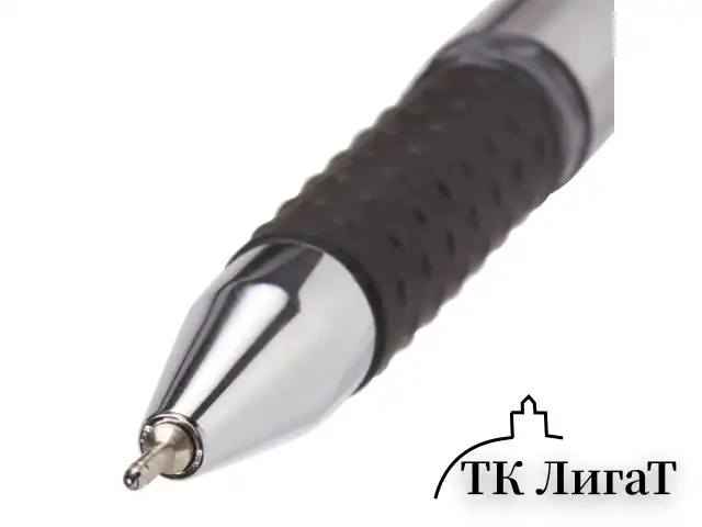 Ручка шариковая масляная с грипом BRAUBERG "Signature", СИНЯЯ, печать, узел 0,7 мм, линия письма 0,35 мм, 142688
