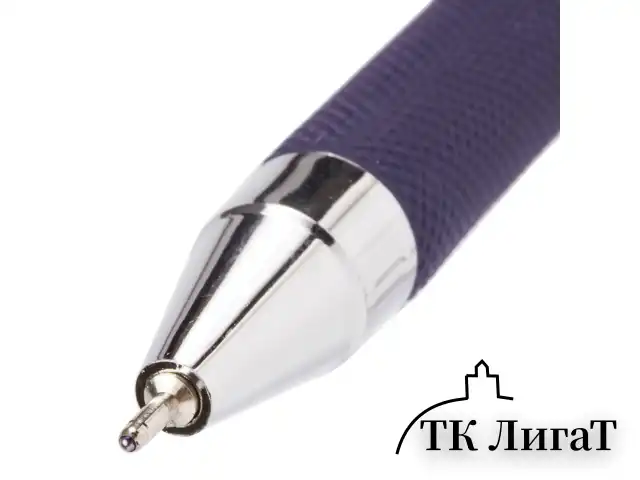 Ручка шариковая масляная с грипом BRAUBERG "Delta Plus", СИНЯЯ, печать, узел 0,7 мм, линия письма 0,35 мм, 142689