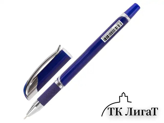 Ручка шариковая масляная с грипом BRAUBERG "Delta Plus", СИНЯЯ, печать, узел 0,7 мм, линия письма 0,35 мм, 142689