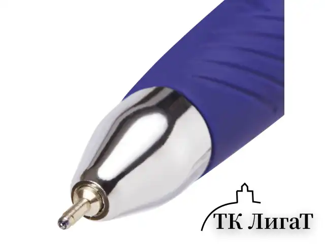 Ручка шариковая масляная автоматическая с грипом BRAUBERG "Jet-X", СИНЯЯ, узел 0,7 мм, линия письма 0,35 мм, 142692