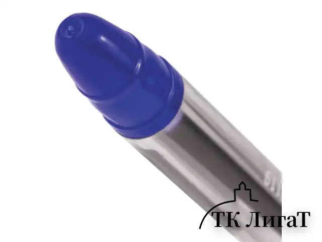 Ручка шариковая масляная с грипом BRAUBERG "Glassy", СИНЯЯ, корпус прозрачный, узел 0,7 мм, линия письма 0,35 мм, 142698