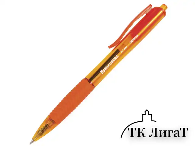 Ручка шариковая масляная автоматическая с грипом BRAUBERG "Fruity RD", СИНЯЯ, корпус ассорти, узел 0,7 мм, линия письма 0,35 мм, 142700