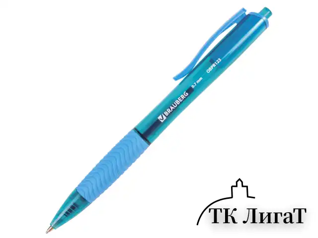 Ручка шариковая масляная автоматическая с грипом BRAUBERG "Fruity RD", СИНЯЯ, корпус ассорти, узел 0,7 мм, линия письма 0,35 мм, 142700