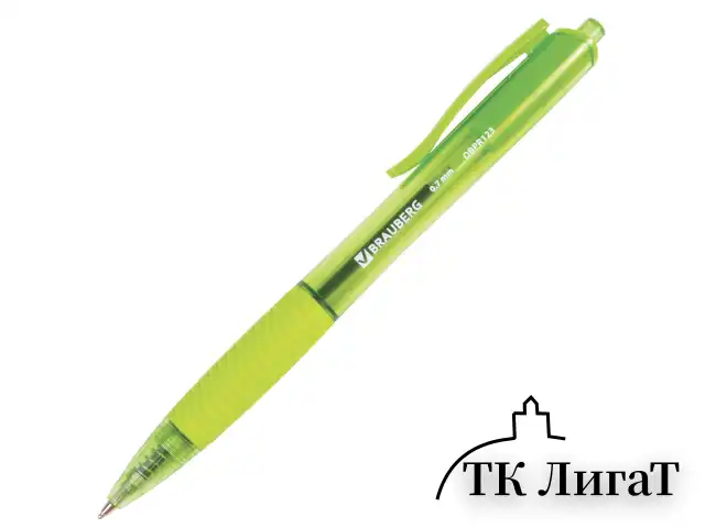 Ручка шариковая масляная автоматическая с грипом BRAUBERG "Fruity RD", СИНЯЯ, корпус ассорти, узел 0,7 мм, линия письма 0,35 мм, 142700