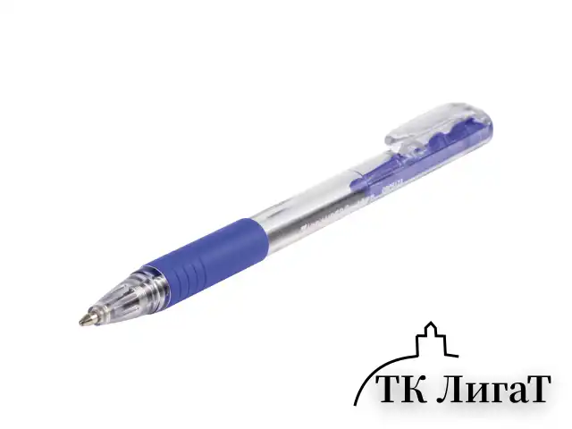 Ручка шариковая масляная автоматическая с грипом BRAUBERG "Click", СИНЯЯ, узел 1 мм, линия письма 0,5 мм, 142702