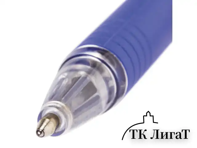 Ручка шариковая масляная автоматическая с грипом BRAUBERG "Click", СИНЯЯ, узел 1 мм, линия письма 0,5 мм, 142702