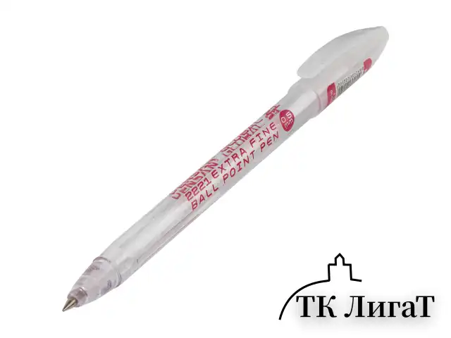 Ручка шариковая масляная PENSAN "Global-21", КРАСНАЯ, корпус прозрачный, узел 0,5 мм, линия письма 0,3 мм, 2221, 2221/12