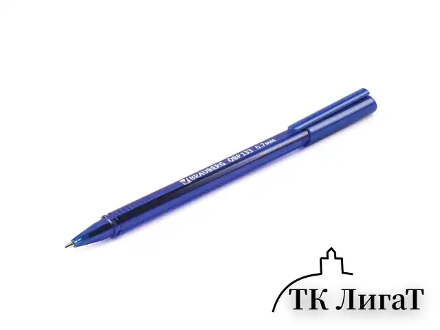 Ручка шариковая масляная BRAUBERG "Marine", СИНЯЯ, корпус тонированный синий, узел 0,7 мм, линия письма 0,35 мм, 142709