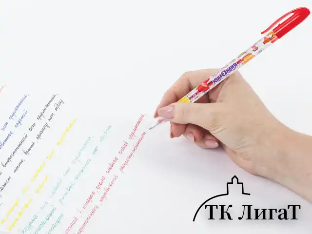 Ручки гелевые ЮНЛАНДИЯ, НАБОР 6 ЦВЕТОВ, корпус с печатью, узел 0,5 мм, линия письма 0,35 мм, 142799