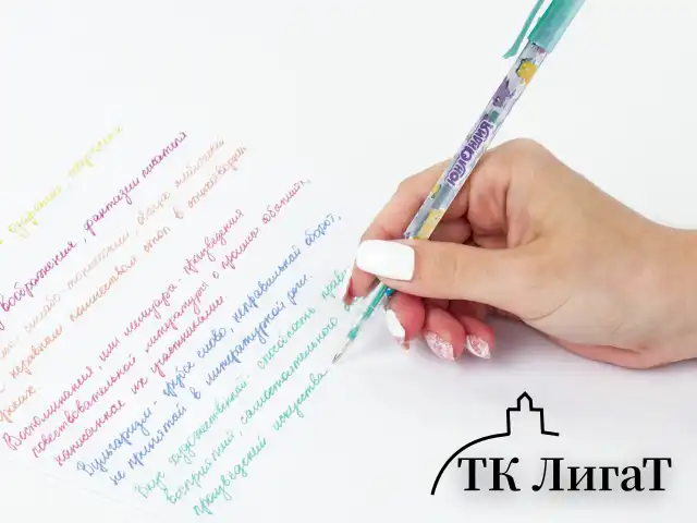Ручки гелевые ЮНЛАНДИЯ, НАБОР 6 ЦВЕТОВ, МЕТАЛЛИК, с печатью, узел 0,7 мм, линия письма 0,5 мм, 142801