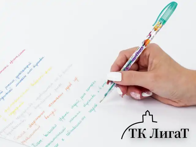 Ручки гелевые ЮНЛАНДИЯ, НАБОР 6 ЦВЕТОВ, БЛЕСТКИ, корпус с печатью, узел 0,7 мм, линия письма 0,5 мм, 142802