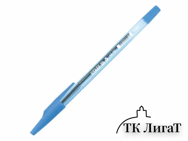 Ручка шариковая STAFF AA-927, СИНЯЯ, корпус тонированный, хромированные детали, 0,7 мм, линия 0,35 мм, 142809