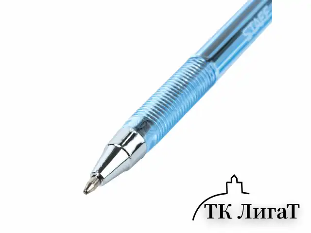 Ручка шариковая STAFF AA-927, СИНЯЯ, корпус тонированный, хромированные детали, 0,7 мм, линия 0,35 мм, 142809
