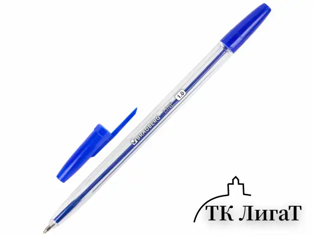 Ручки шариковые BRAUBERG, НАБОР 6 шт., АССОРТИ, "Line", корпус прозрачный, узел 1 мм, линия письма 0,5 мм, 142819