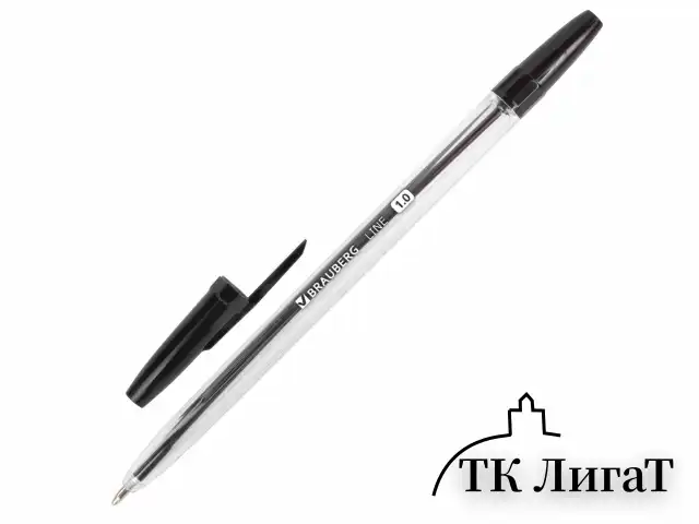 Ручки шариковые BRAUBERG, НАБОР 6 шт., АССОРТИ, "Line", корпус прозрачный, узел 1 мм, линия письма 0,5 мм, 142819