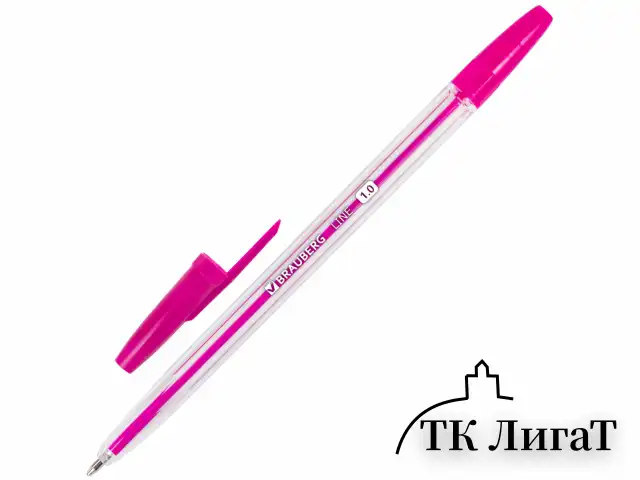 Ручки шариковые BRAUBERG, НАБОР 6 шт., АССОРТИ, "Line", корпус прозрачный, узел 1 мм, линия письма 0,5 мм, 142819