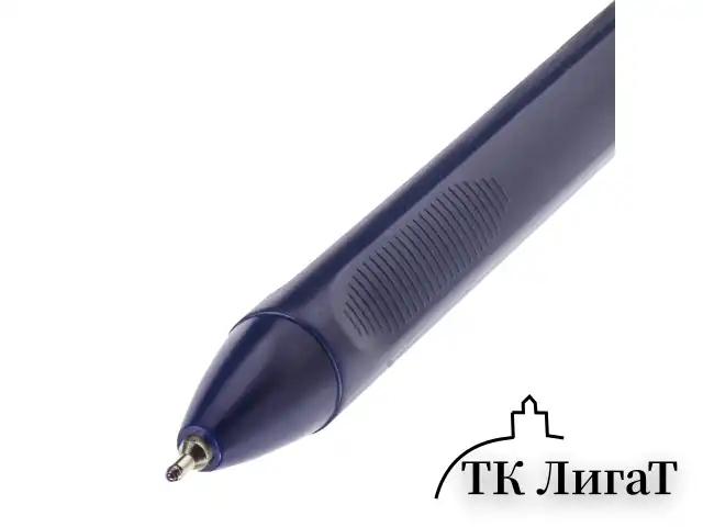 Ручка шариковая масляная автоматическая BRAUBERG "Trios", СИНЯЯ, корпус синий, узел 0,7 мм, линия письма 0,35 мм, 142822