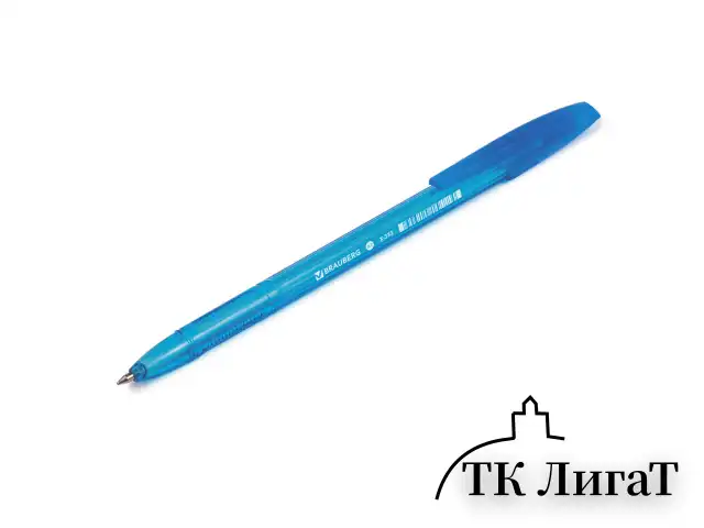 Ручка шариковая BRAUBERG "X-333" NEON, СИНЯЯ, корпус тонированный ассорти, узел 0,7 мм, линия письма 0,35 мм, 142829