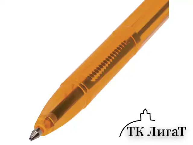 Ручка шариковая BRAUBERG "X-333" AMBER, СИНЯЯ, корпус тонированный оранжевый, узел 0,7 мм, линия письма 0,35 мм, 142832
