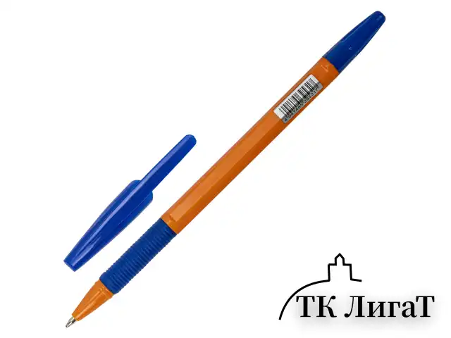 Ручка шариковая с грипом ERICH KRAUSE "R-301 Grip", СИНЯЯ, корпус оранжевый, узел 0,7 мм, линия письма 0,35 мм, 39531